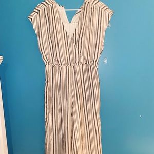 Calf length striped jumpsuit!